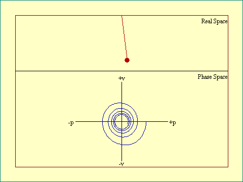 pendulum phase space damped